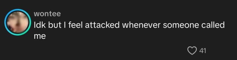 User sharing call anxiety