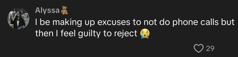 Person sharing call difficulties